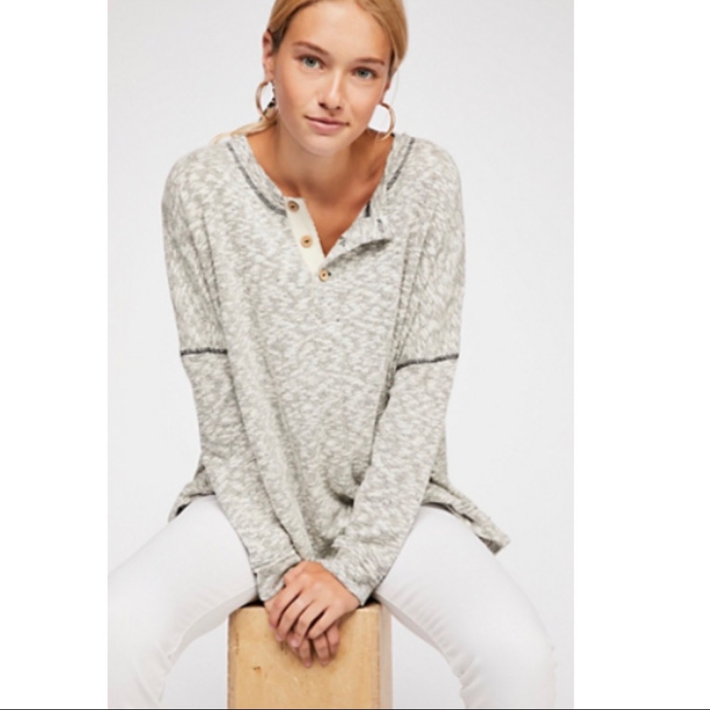 Free People FP Beach Sleep to Dream Pullover in Alabaster